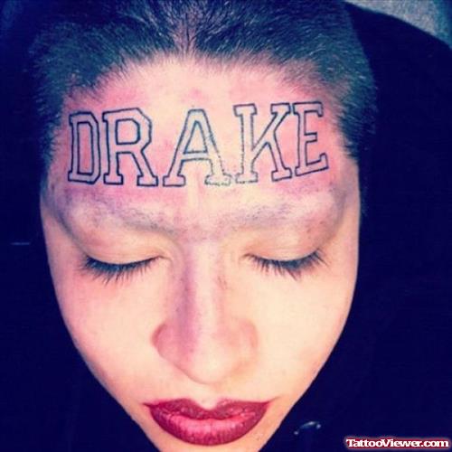Drake Face Tattoo Design For Girls