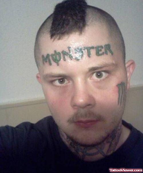 Monster Face Tattoo For Men