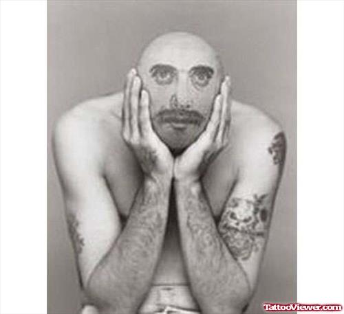 Bald Face Tattoo For Men