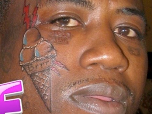Gucci Mane Face Ice Cream Tattoo