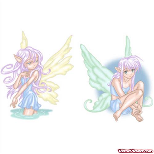 Amazing Cute Fairy Tattoos Designs