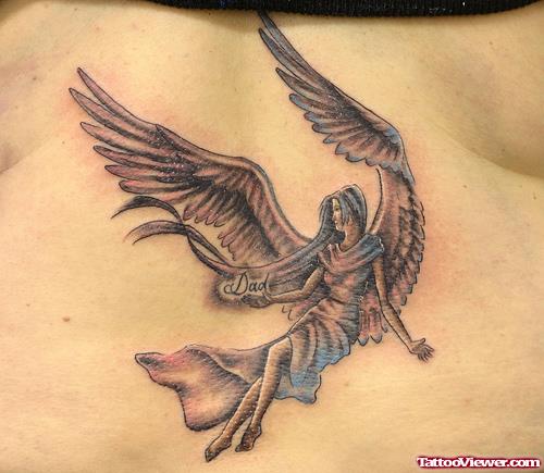 Large Angel Winged Fairy Tattoo