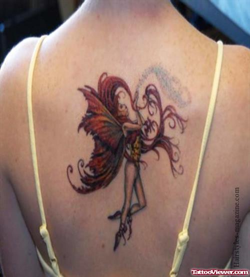 Girl Back Body Fairy Tattoo