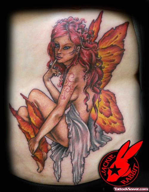Colored Ink Fairy Tattoo
