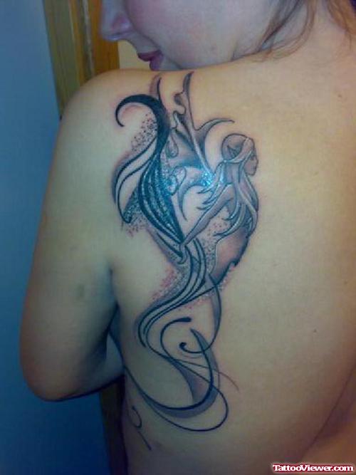 Back Body Tribal Fairy Tattoo