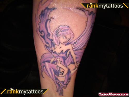 Fairy Tattoo On Leg