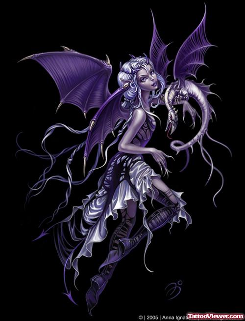 Demon Fairy Tattoo Design