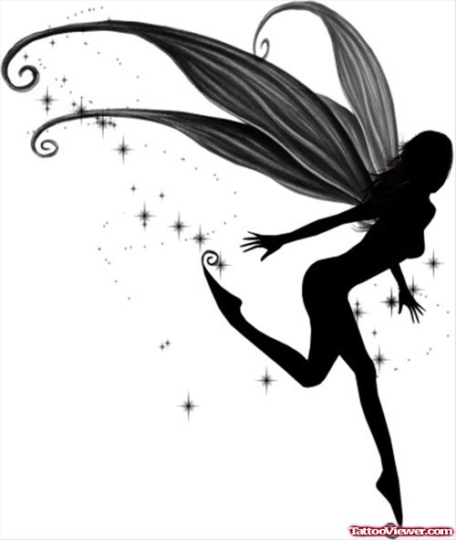 Beautiful Dark Fairy Tattoo Design