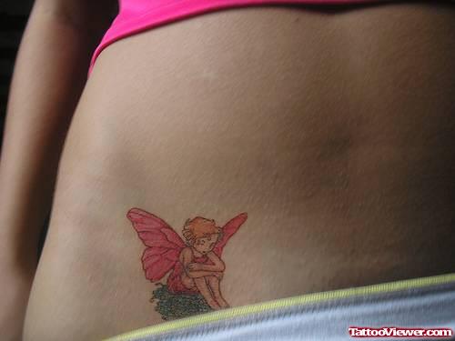 Colored Fairy Hip Tattoo