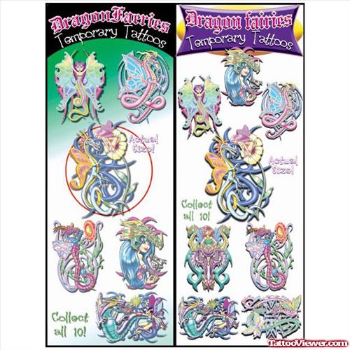 Dragon Fairy Tattoos Designs