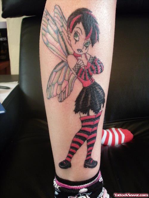 Colored Gothic Fairy Tattoo