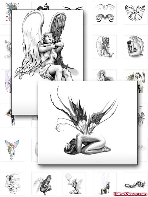 Angel And Fairy Tattoo Designs