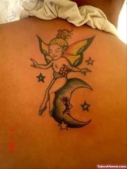 Small Fairy Tattoo On Back