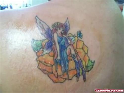 Terrific Fairy Tattoo On Back