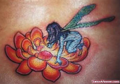 Terrific Fairy & Flower Tattoo