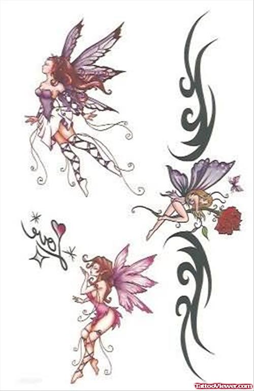 Flying Fairies Tattoos Samples