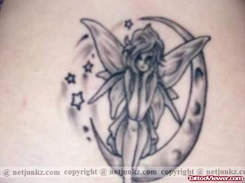 Fairy Moon And Stars Tattoo