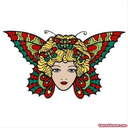 Butterfly Fairy Tattoo Design