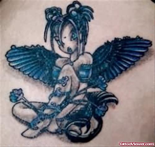 Childish Gothic Fairy Tattoo