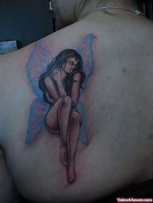 Butterfly Wings Tattoo On Back