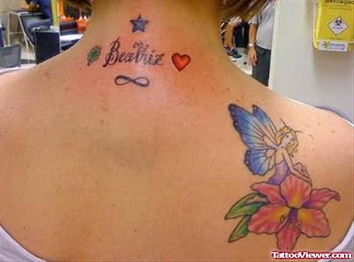 Butterfly Fairy Tattoos On Back