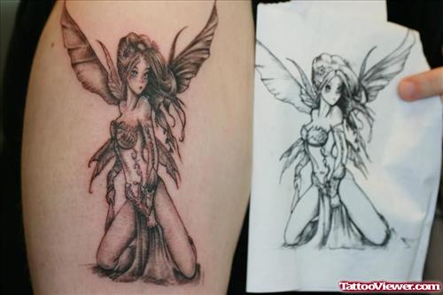 Fairy Wings Tattoo On Shoulder