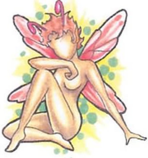 Pink Fairy Tattoo Smaple