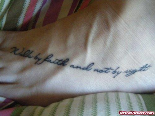 Walk By Faith And Not By Sight Tattoo