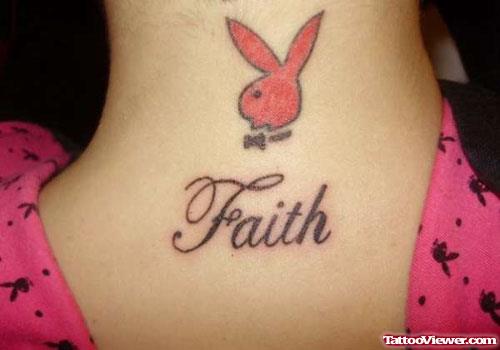 Playboy Bunny And Faith Tattoo