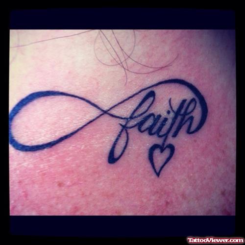 Infinity Symbol And Faith Tattoo