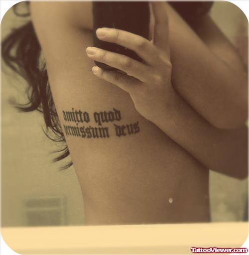 Faith Side Rib Tattoo