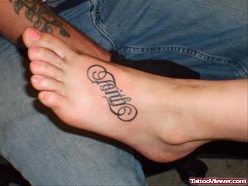 Wonderful Left Foot Faith Tattoo