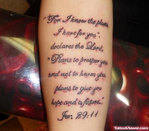 Memorial Quote Faith Tattoo