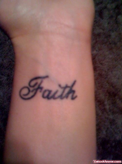 Unique Left Wrist Faith Tattoo