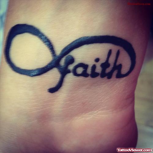 Amazing Infinity Faith Tattoo On Wrist