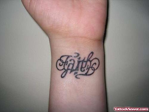 Left Wrist Faith Tattoo