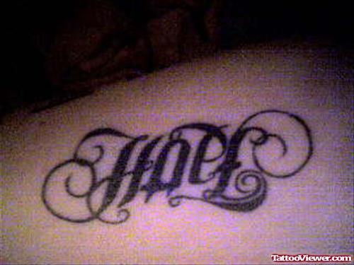 Ambigram Hope And Faith Tattoo