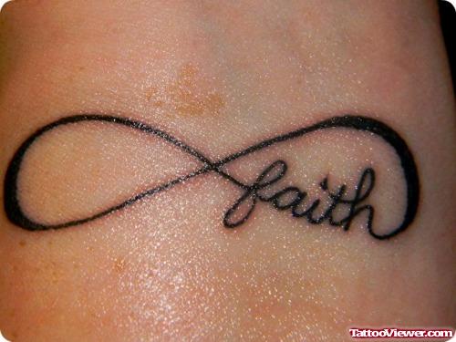 Black Ink Infinite Faith Tattoo