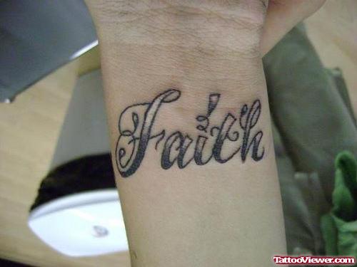 Faith Tattoo On Forearm