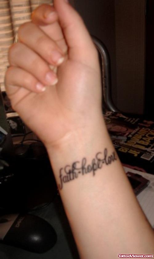 Faith Hope Love Faith Tattoo