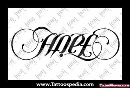 Ambigram Hope Faith Tattoo Design