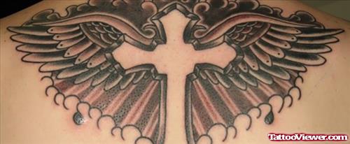 Faith Winged Cross Tattoo
