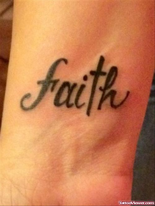 Black Ink Faith Tattoo