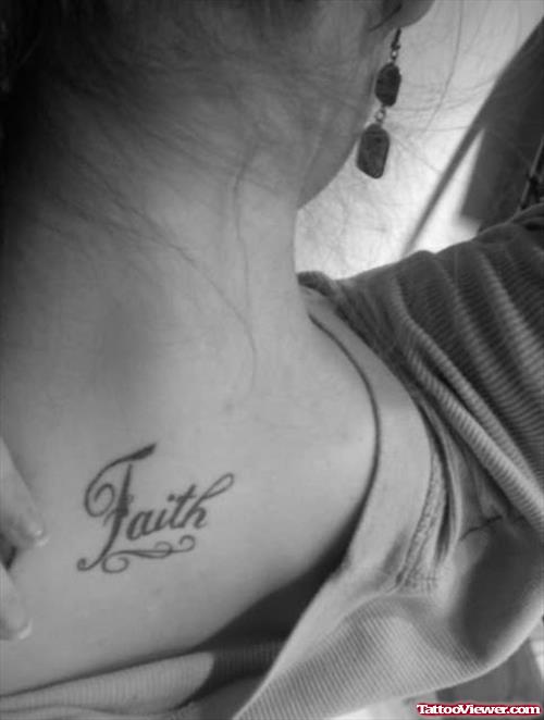 Back Neck Faith Tattoo