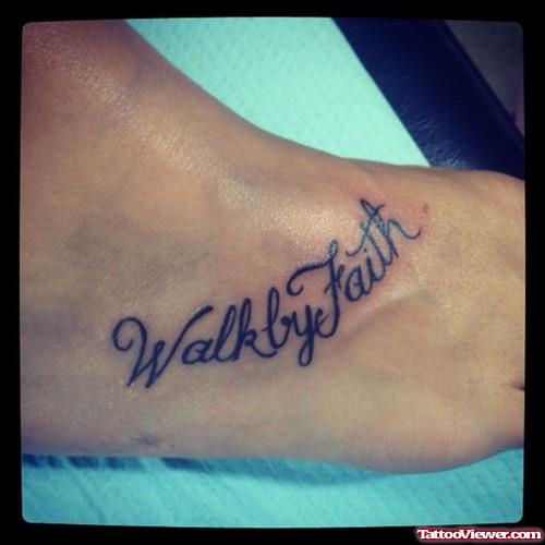 Amazing Right Foot Faith Tattoo