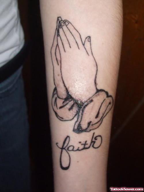 Parying Hands Faith Tattoo