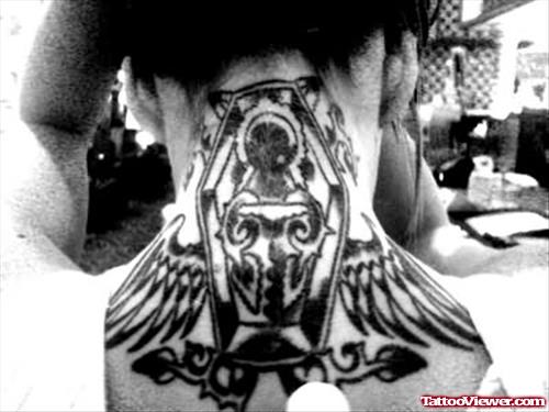 Faith Tattoo On Back Neck