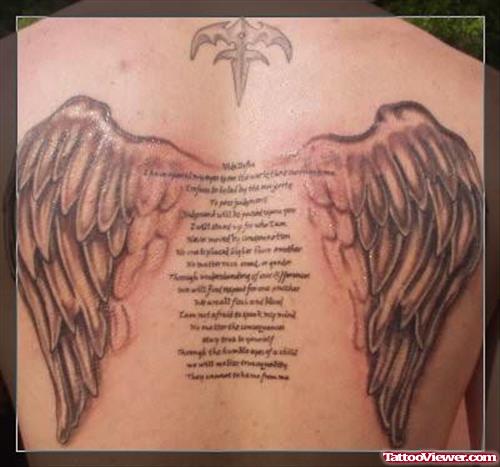 Angel Wings Faith Tattoo