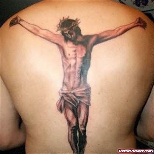 Jesus Faith Tattoo On Back