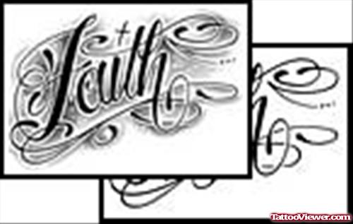 Stylish Faith Tattoo Design